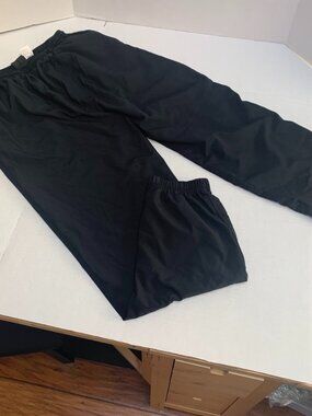 Mens  Black Workout Jogging Size Large Polyester Pants